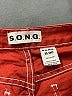 S.O.N.G. 100% Cotton Red Jeans Size 11 - photo 7