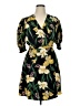 MNG 100% Polyester Tropical Black Casual Dress Size XL - photo 1