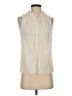 Zara Ivory Sleeveless Button-Down Shirt Size XS - photo 1
