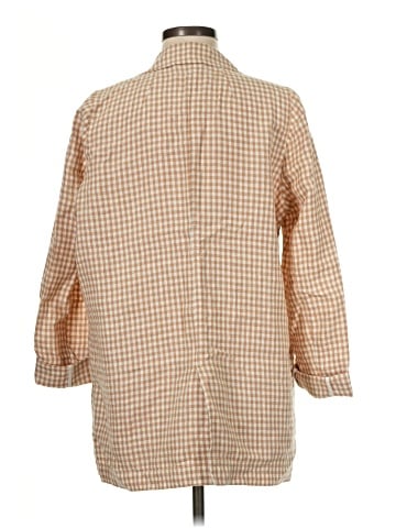 Madewell Linen Dorset Blazer in Gingham Check (view 2)