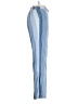 Happily Grey Stripes Blue Linen Pants Size S - photo 4