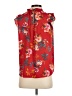 Ann Taylor LOFT 100% Polyester Red Sleeveless Blouse Size S (petite) - photo 2