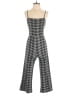 Assorted Brands Plaid Gray Jumpsuit Size M - photo 1