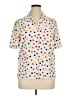 Alfred Dunner 100% Polyester Polka Dots Ivory Short Sleeve Blouse Size 14 Petite - photo 1
