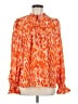 HOTOUCH 100% Polyester Orange Long Sleeve Blouse Size M - photo 1