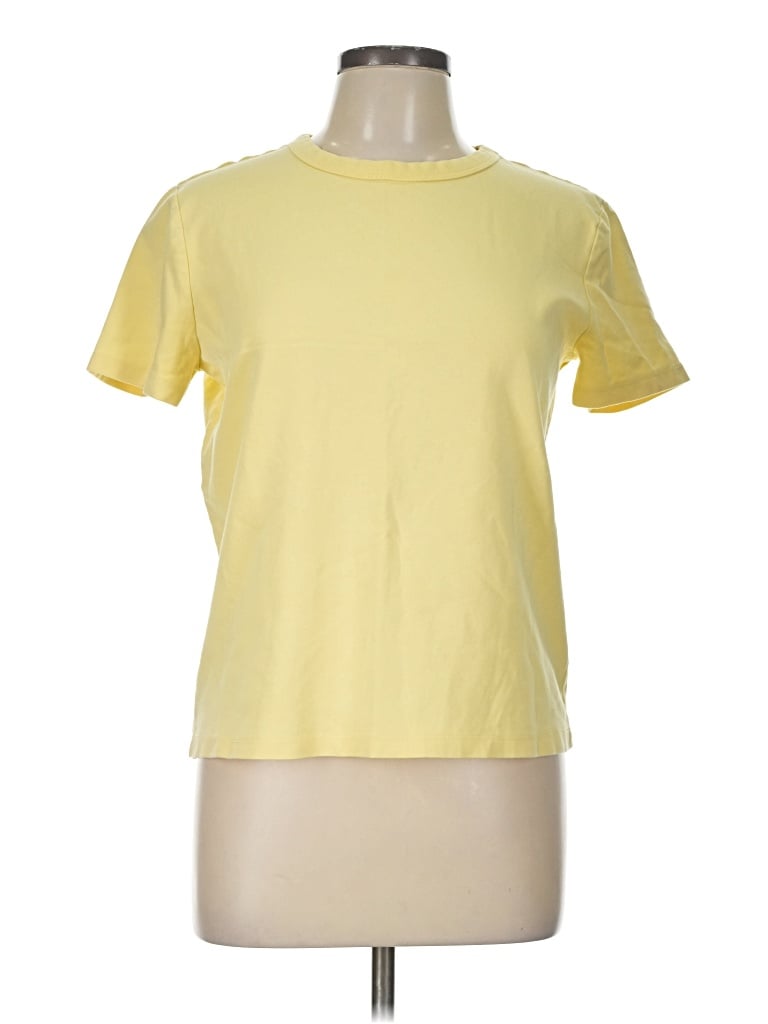 Pre-owned Zara Short Sleeve T-shirt In Yellow