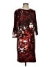 Talbots 100% Polyester Print Burgundy Cocktail Dress Size 4 Petite - photo 1