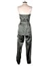 Sincerely Jules 100% Polyester Metallic Gray Jumpsuit Size M - photo 2