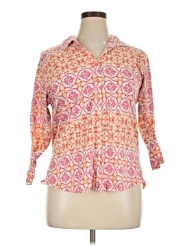 Caribbean Joe 3/4 Sleeve Button-Down Shirt (view 1)