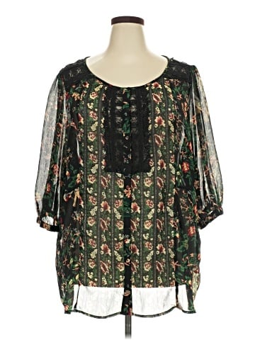 Denim 24/7 3/4 Sleeve Blouse (view 1)