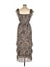 DR2 100% Polyester Animal Print Brown Cocktail Dress Size L - photo 2