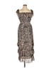 DR2 100% Polyester Animal Print Brown Cocktail Dress Size L - photo 1