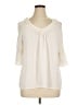 Charming Charlie 100% Polyester Ivory 3/4 Sleeve Blouse Size XL - photo 1