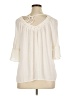 Charming Charlie 100% Polyester Ivory 3/4 Sleeve Blouse Size XL - photo 2