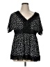 Torrid Black Short Sleeve Blouse Size 1X Plus (1) - photo 1