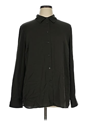 Vince. Long Sleeve Silk Top (view 1)