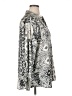 Haver 100% Polyester Paisley Silver Long Sleeve Blouse Size XL - photo 4