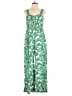 Listicle 100% Rayon Paisley Green Jumpsuit Size L - photo 1