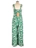 Listicle 100% Rayon Paisley Green Jumpsuit Size L - photo 2