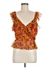 Veronica Beard 100% Silk Orange Sleeveless Silk Top Size 8 - photo 1
