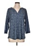 L.L.Bean Blue 3/4 Sleeve T-Shirt Size Lg R - photo 1