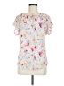 Unbranded 100% Polyester Floral Ivory Short Sleeve Blouse Size M - photo 1