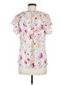 Unbranded 100% Polyester Floral Ivory Short Sleeve Blouse Size M - photo 2