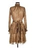 Alex Marie 100% Polyester Animal Print Gold Cocktail Dress Size 6 - photo 1