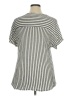 Assorted Brands Stripes Silver Short Sleeve Blouse Size 1X - photo 2