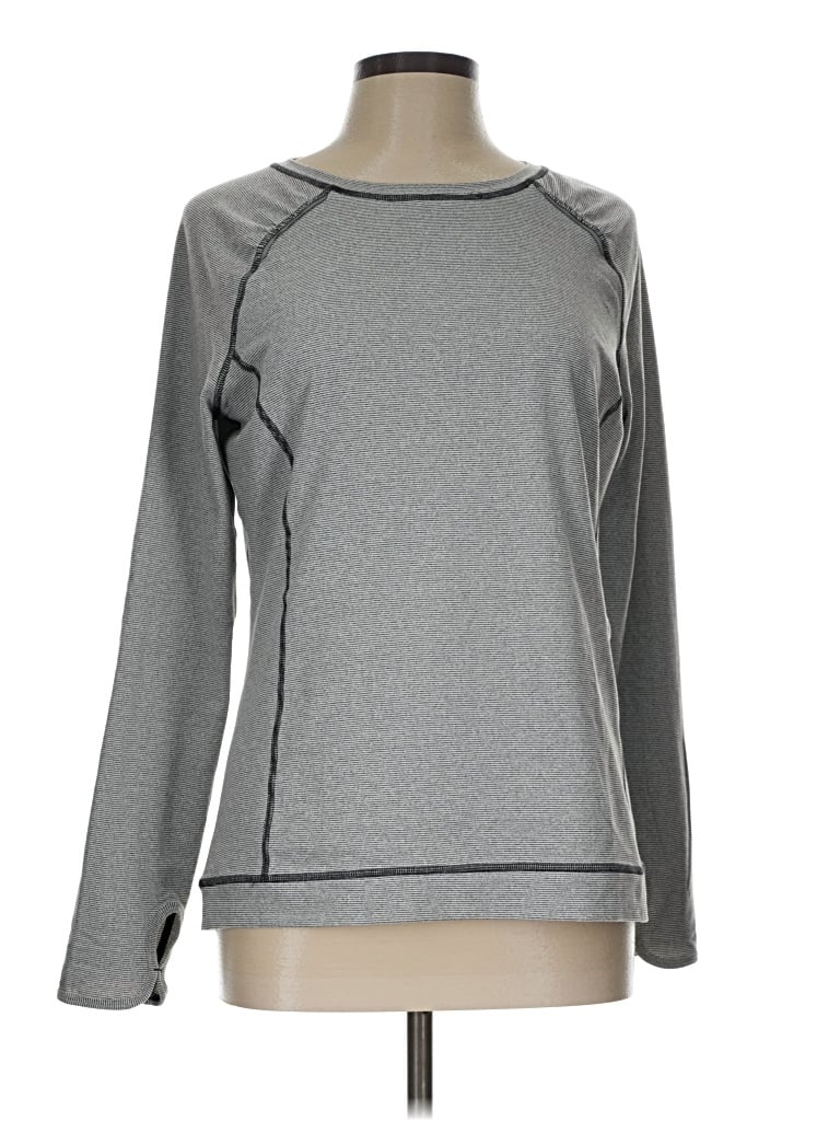 Pre-owned Lucy Long Sleeve T-shirt In Gray