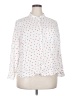 BeachLunchLounge 100% Viscose Hearts White 3/4 Sleeve Blouse Size 2X - photo 1
