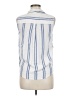 BeachLunchLounge 100% Viscose Stripes Blue Sleeveless Button-Down Shirt Size M - photo 2