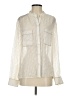 BCBGMAXAZRIA Ivory Long Sleeve Henley Size S - photo 1