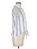 BeachLunchLounge 100% Viscose Stripes Blue Sleeveless Button-Down Shirt Size M - photo 4