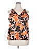Old Navy 100% Polyester Orange Sleeveless Blouse Size XXL - photo 1
