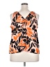 Old Navy 100% Polyester Orange Sleeveless Blouse Size XXL - photo 2