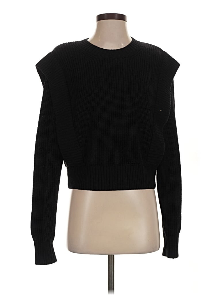 Pre-owned Babaton Wool Pullover Sweater In Black
