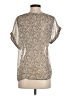 BB Dakota Leopard Print Multi Color Silver Short Sleeve Blouse Size XS - photo 2