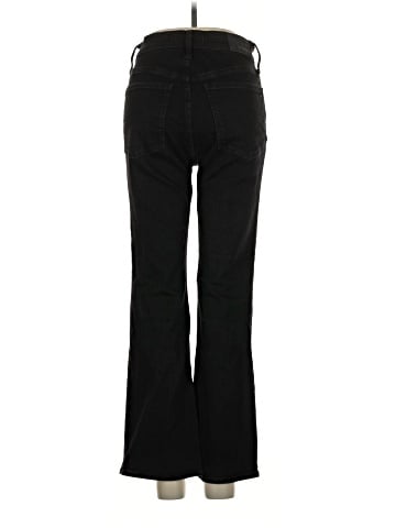 Madewell Kick Out Crop Jeans in Black Rinse Wash (view 2)