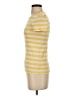 Gap 100% Cotton Stripes Yellow Short Sleeve Turtleneck Size S - photo 5