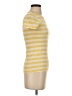 Gap 100% Cotton Stripes Yellow Short Sleeve Turtleneck Size S - photo 4