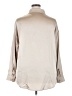 Unbranded 100% Polyester Metallic Ivory Long Sleeve Blouse Size 3XL - photo 2
