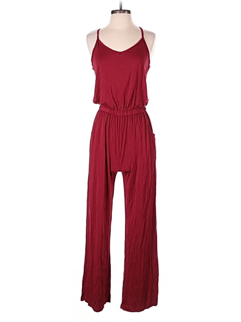 Pre-owned Unbranded Jumpsuit In Burgundy