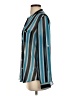 Kut from the Kloth 100% Polyester Stripes Teal Long Sleeve Blouse Size S - photo 5