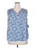 Kasper 100% Polyester Blue Sleeveless Blouse Size 2X - photo 1