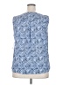 Kasper 100% Polyester Blue Sleeveless Blouse Size 2X - photo 2