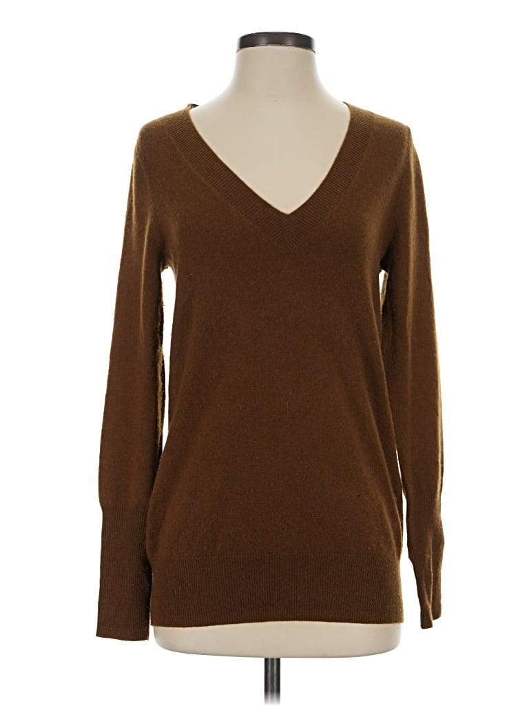 Pre-owned J.crew Collection Cashmere Pullover Sweater In Brown