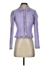 Boston Proper 100% Polyester Tweed Purple Jacket Size 2 - photo 1
