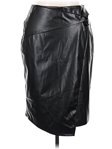 Kate Kasin Faux Leather Skirt (view 1)