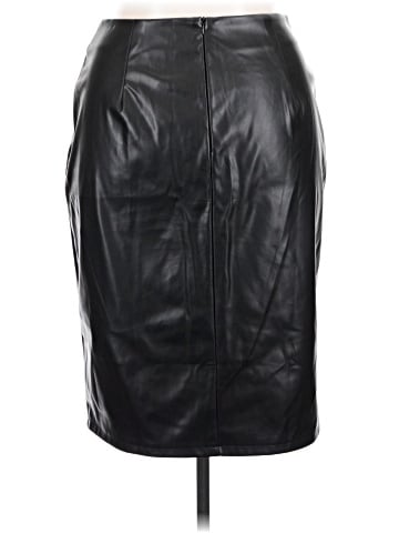 Kate Kasin Faux Leather Skirt (view 2)